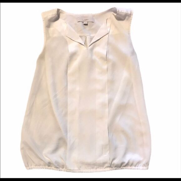 LOFT XS White Sleeveless Top - Picture 2 of 5